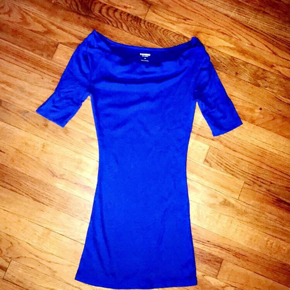 Blue Long Length Shirt from Express